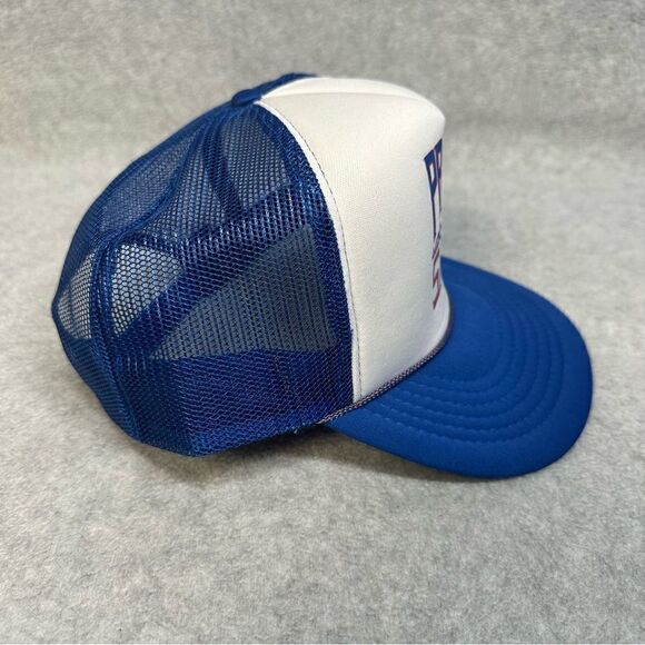 Proud To Be Safe Trucker Hat White Blue Mesh SnapBack Foam Rope Brim Foam Casual - Picture 3 of 9